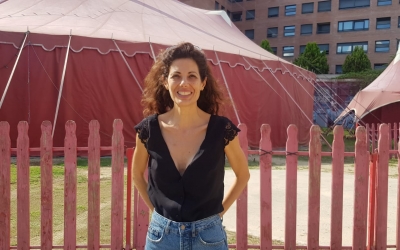 Mireia Llunell, davant de la Vela/ Raquel Garcia